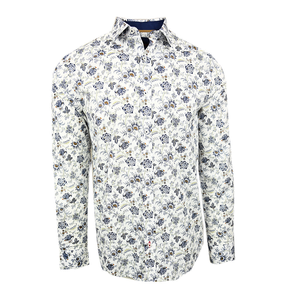 Valkoinen kuviollinen kauluspaita ⎪ Volterra  ⎪ Circus Red