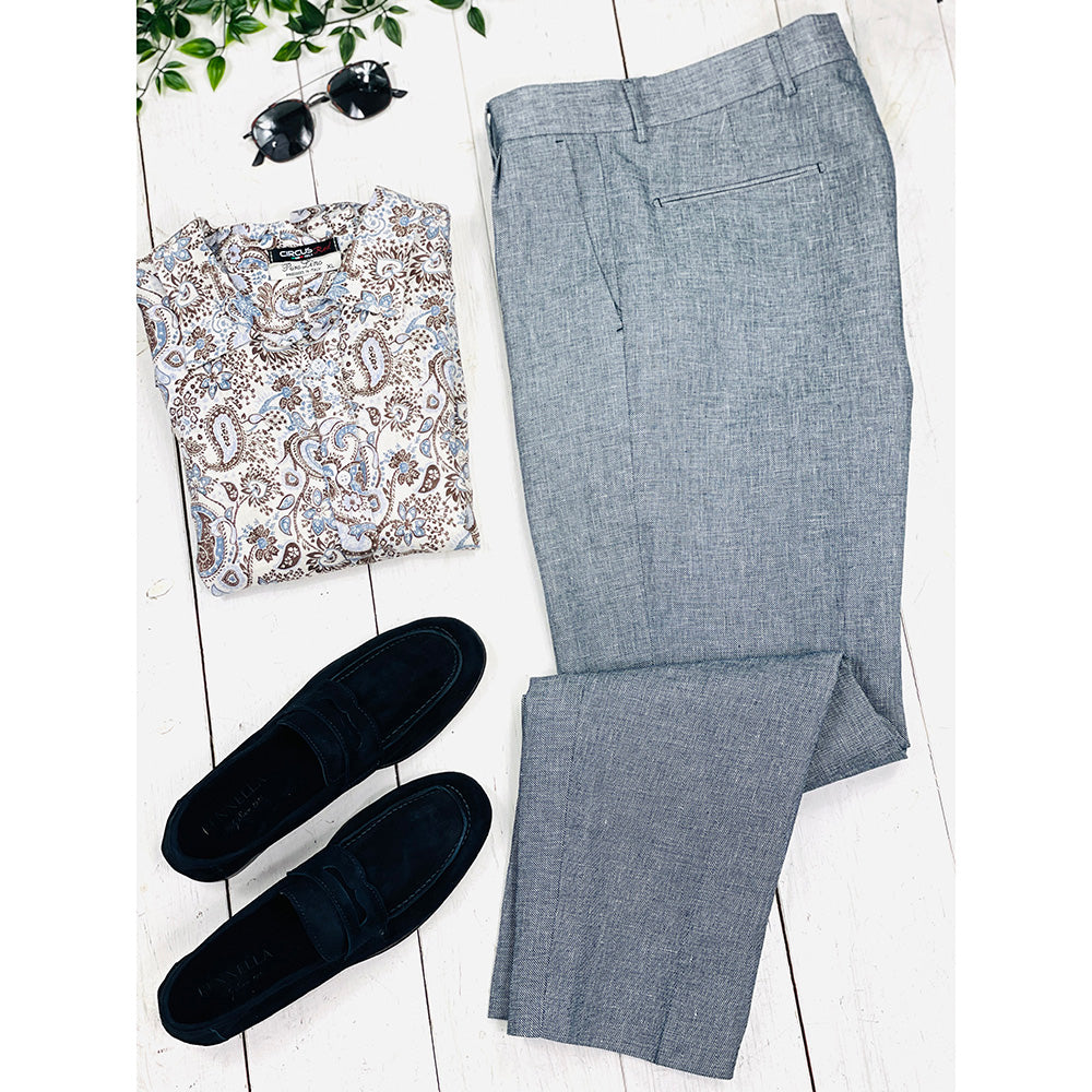 Siniset pellavahousut ⎪ Pellavapuku Teramo ⎪  Xagon Man