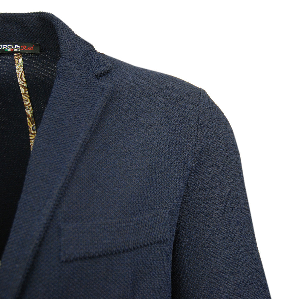 Mörkblå stickad blazer ⎪ Morterone ⎪ Circus Red