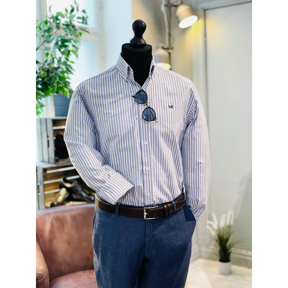 Blue / White striped collared shirt ⎪ Oxford Rayas ⎪ C. Mikelo