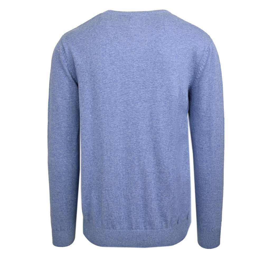 Vaaleansininen v-aukkoinen puuvillaneule ⎪ Alberto ⎪C. Mikelo