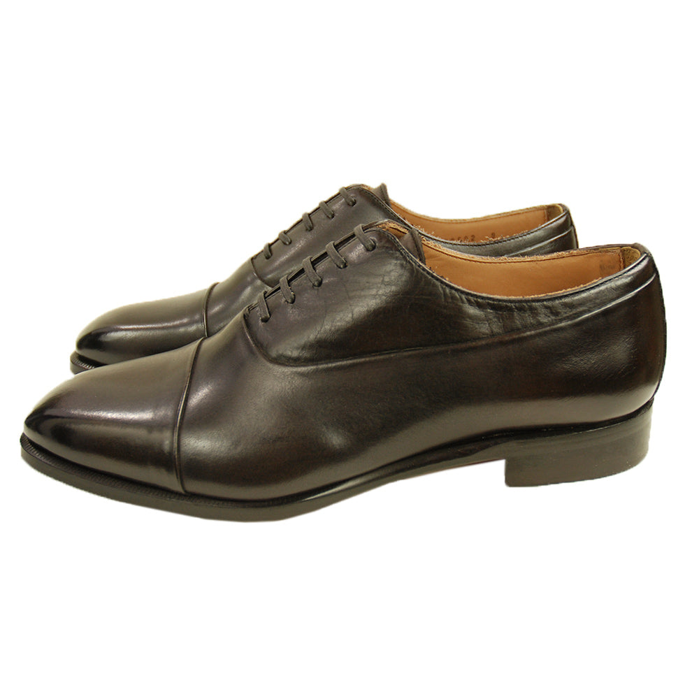 Tummanruskea nahkakenkä⎪  Cap Toe Oxford  ⎪ Cerruti Sergio