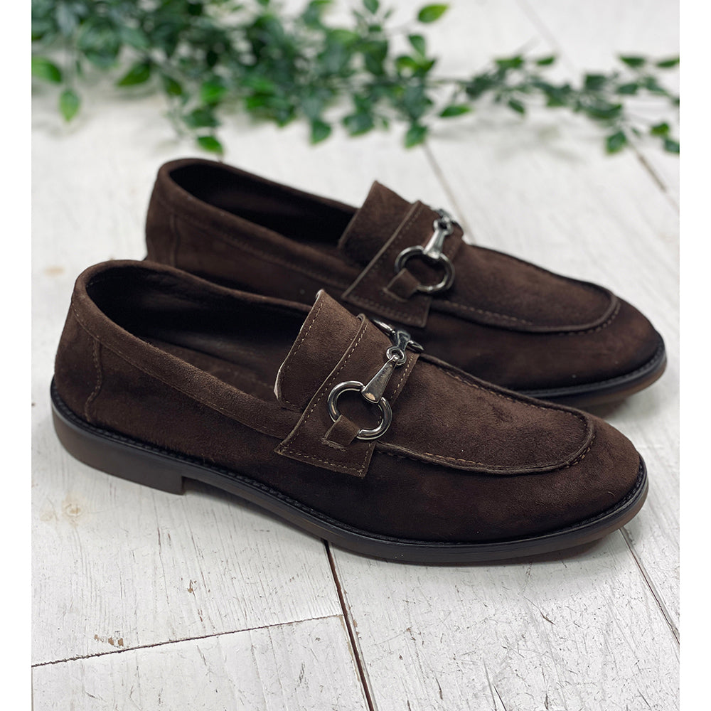 Tummanruskeat mokkanahkaiset loaferit ⎪  Bucle Cassino  ⎪ Rennella