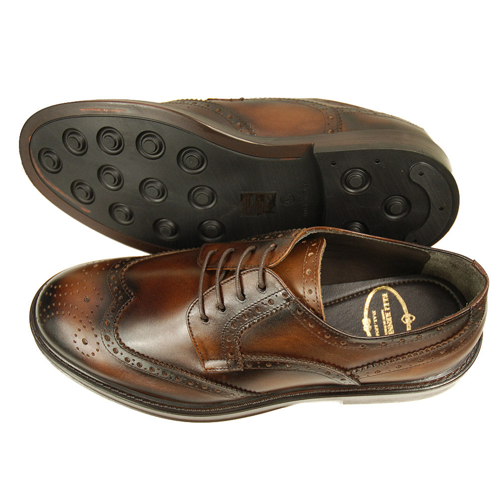 Brown leather shoe⎪ Brogue⎪ Rennella