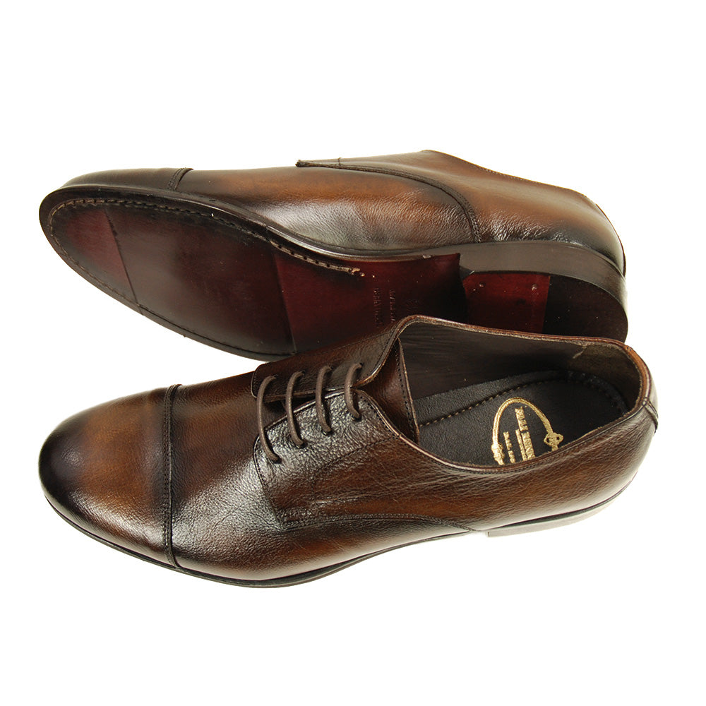 Ruskea nahkakenkä⎪ Cap Toe Derby ⎪ Rennella