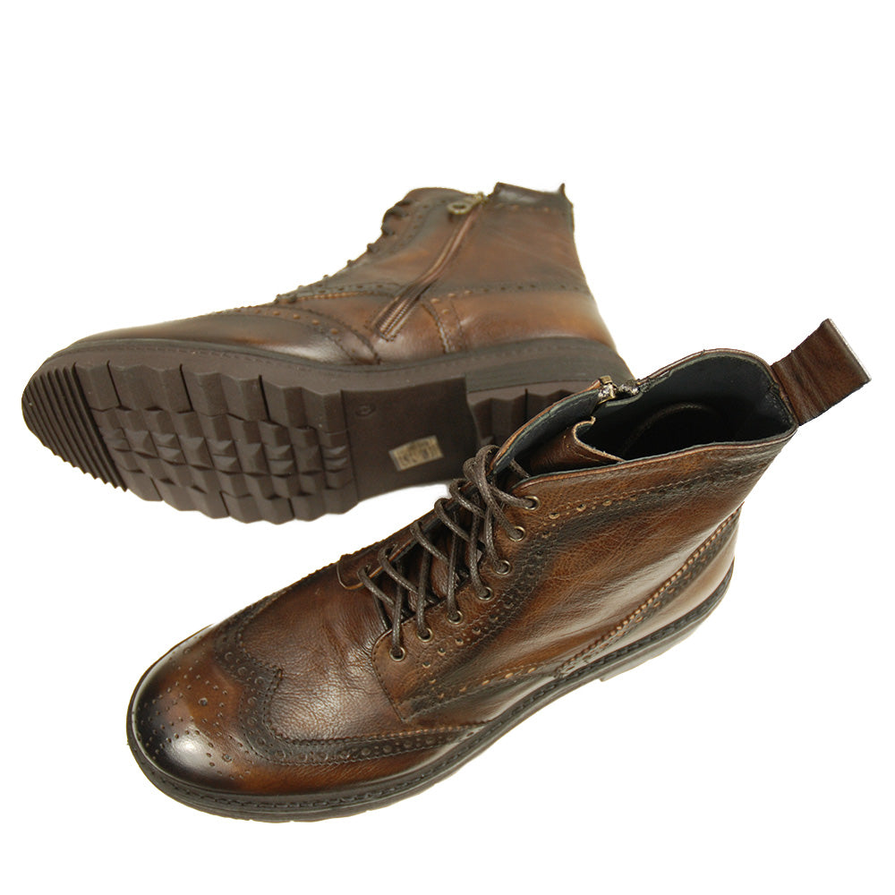 Ruskea nauhallinen varsikenkä ⎪ Brogue ⎪ Rennella