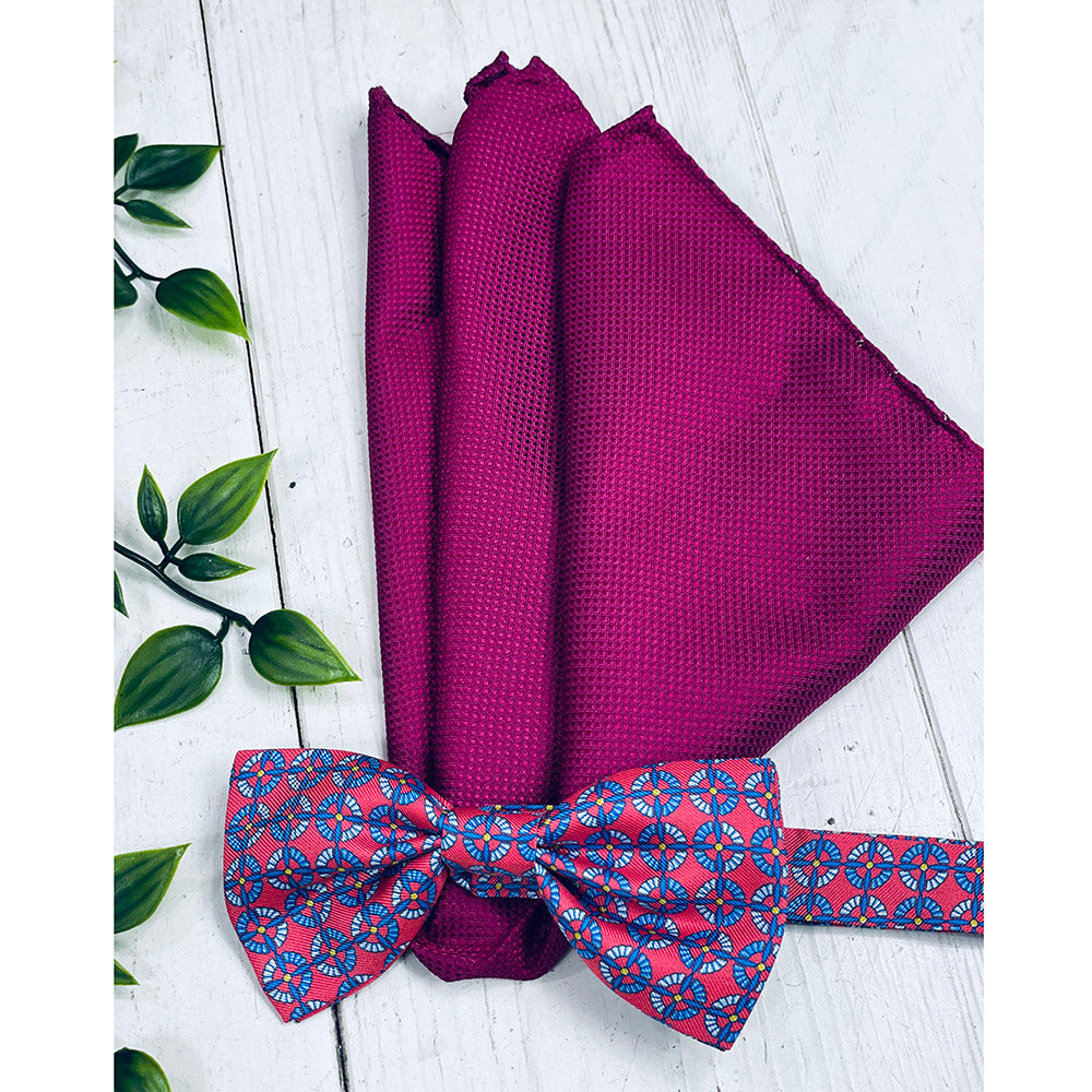 Blåvit slips och näsduk -set ⎪ Giorgio Redaelli