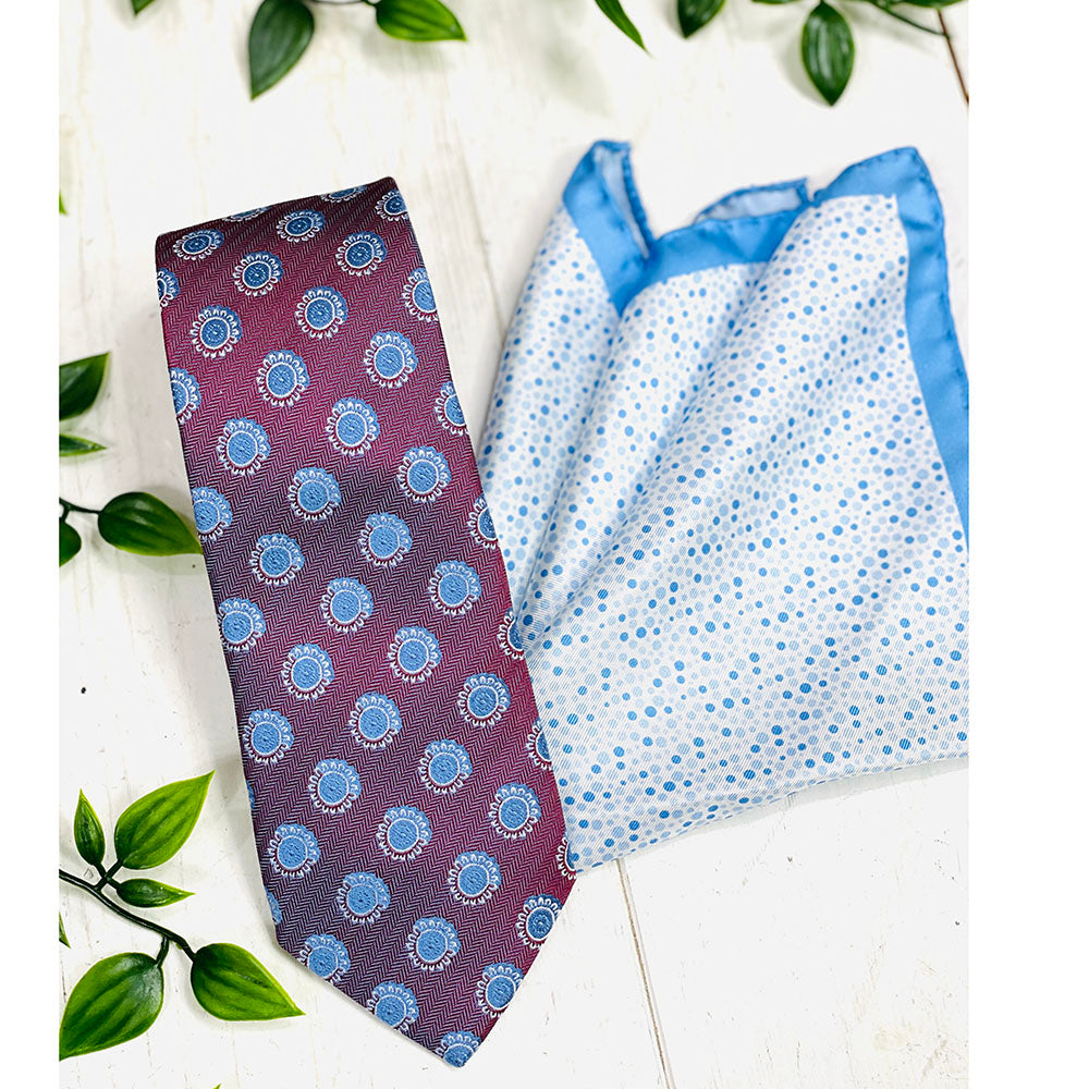 Oranssblå fluga & näsduk presentset⎪ Giorgio Redaelli