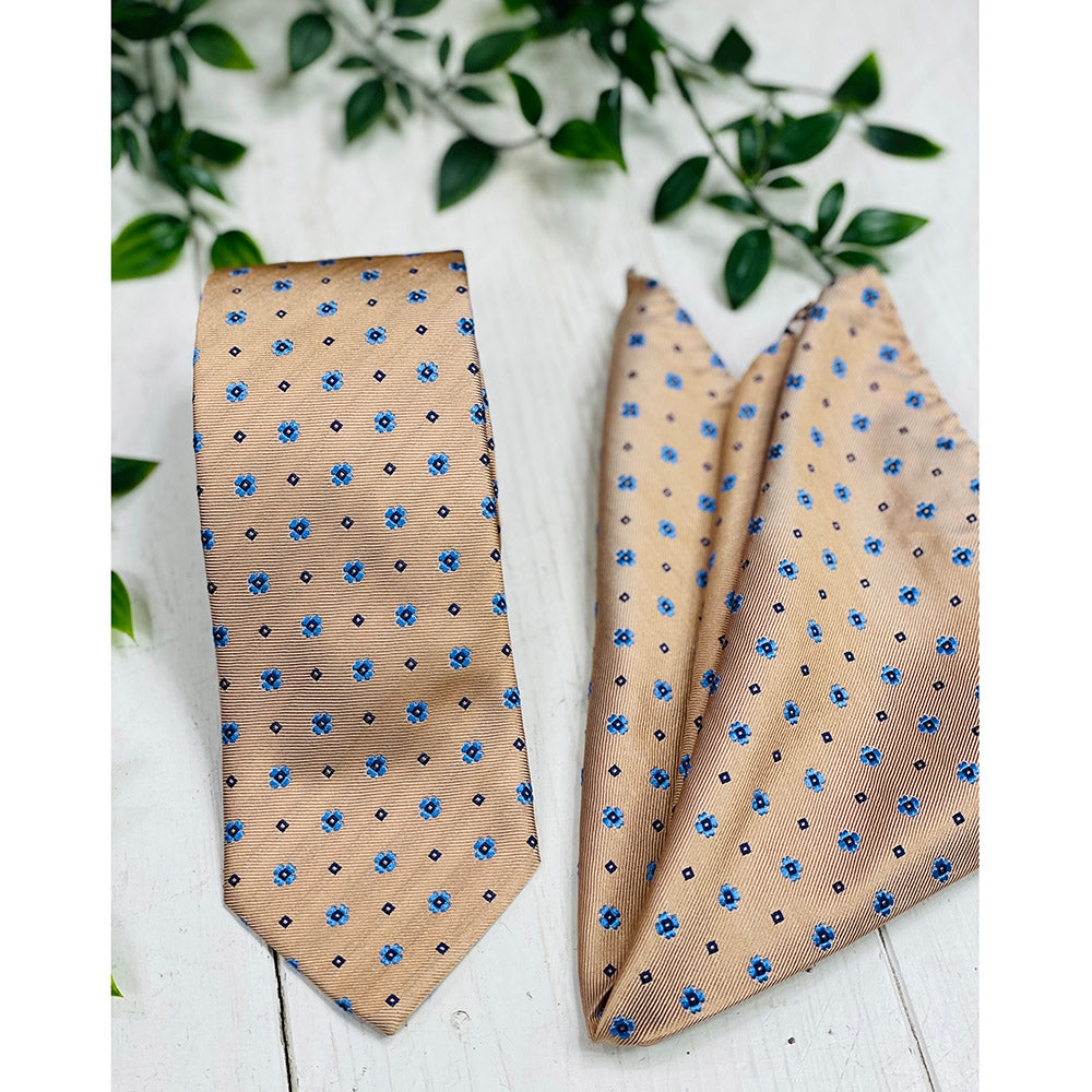 Oranssblå fluga & näsduk presentset⎪ Giorgio Redaelli