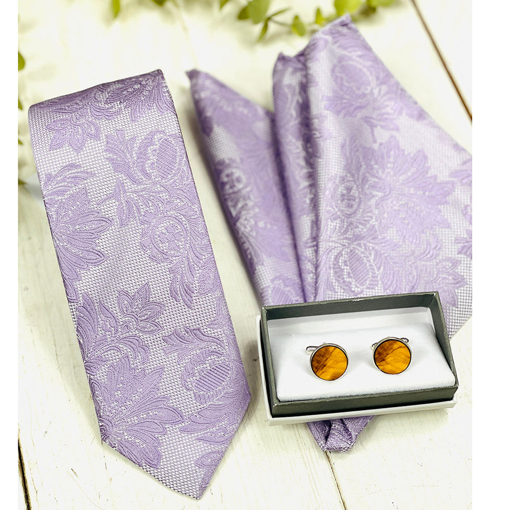 Light purple silk tie with embossed pattern⎪ Giorgio Redaelli