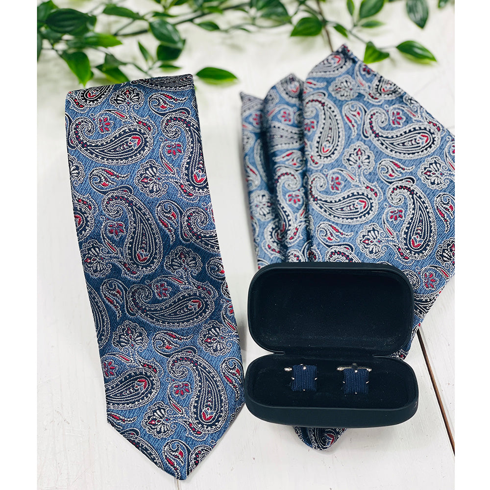 Sininen paisley solmio⎪ Giorgio Redaelli