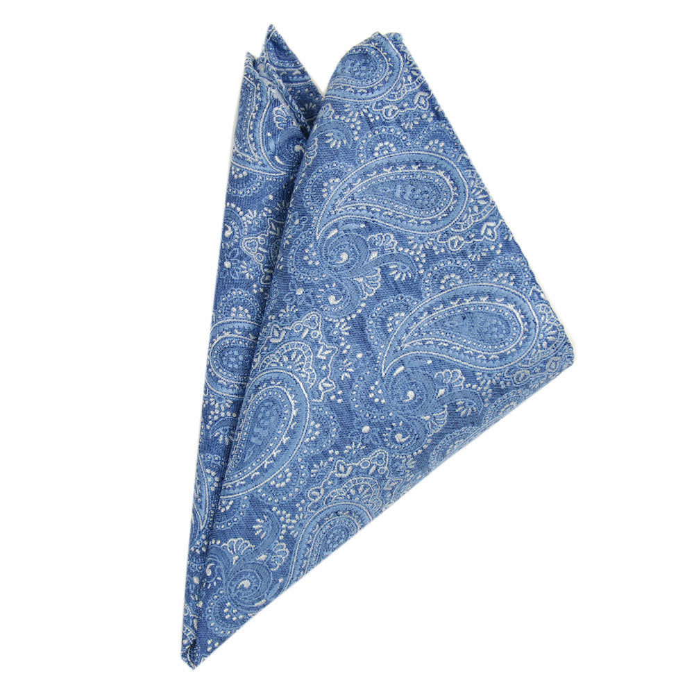 Sininen taskuliina paisley- kuviolla⎪ Giorgio Redaelli