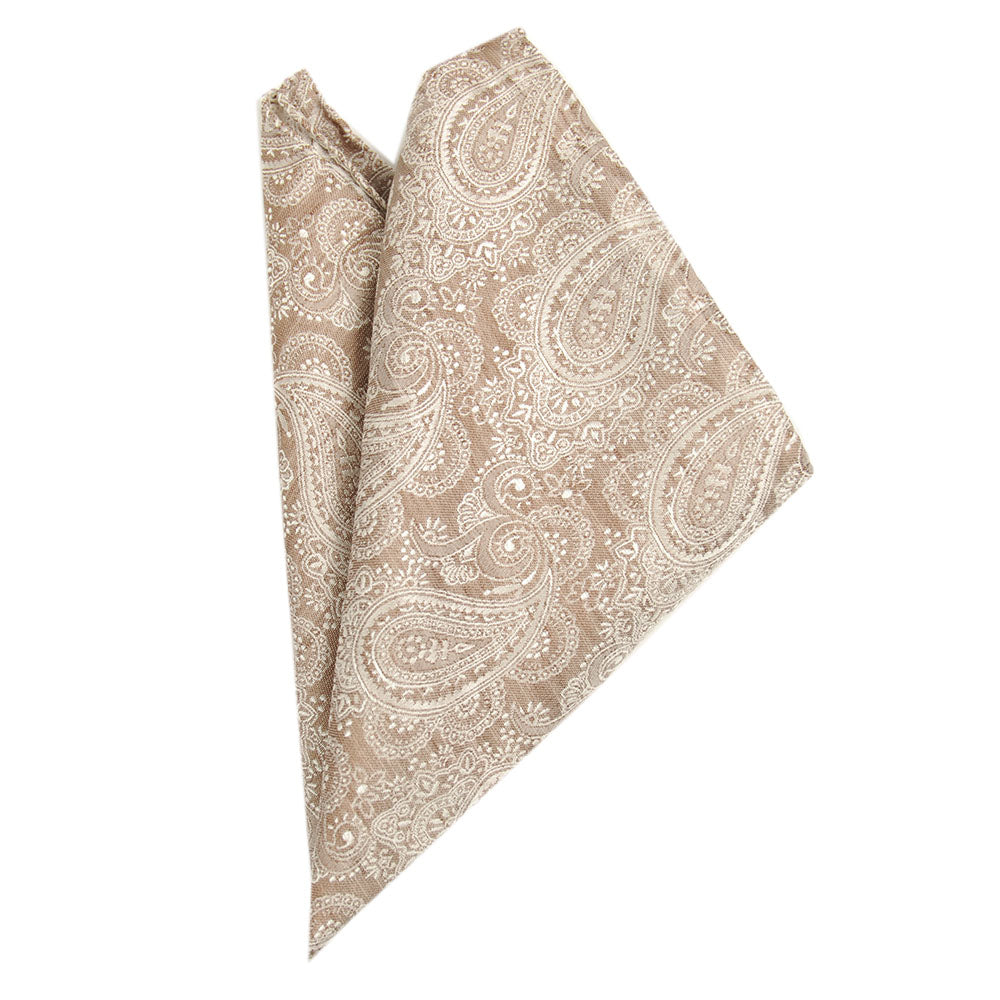 Beige taskuliina paisley- kuviolla⎪ Giorgio Redaelli
