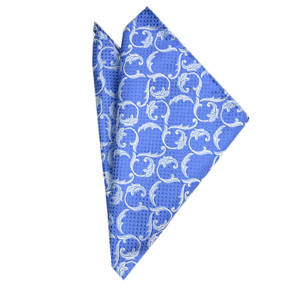 Light Blue Patterned Pocket Square | Giorgio Redaelli