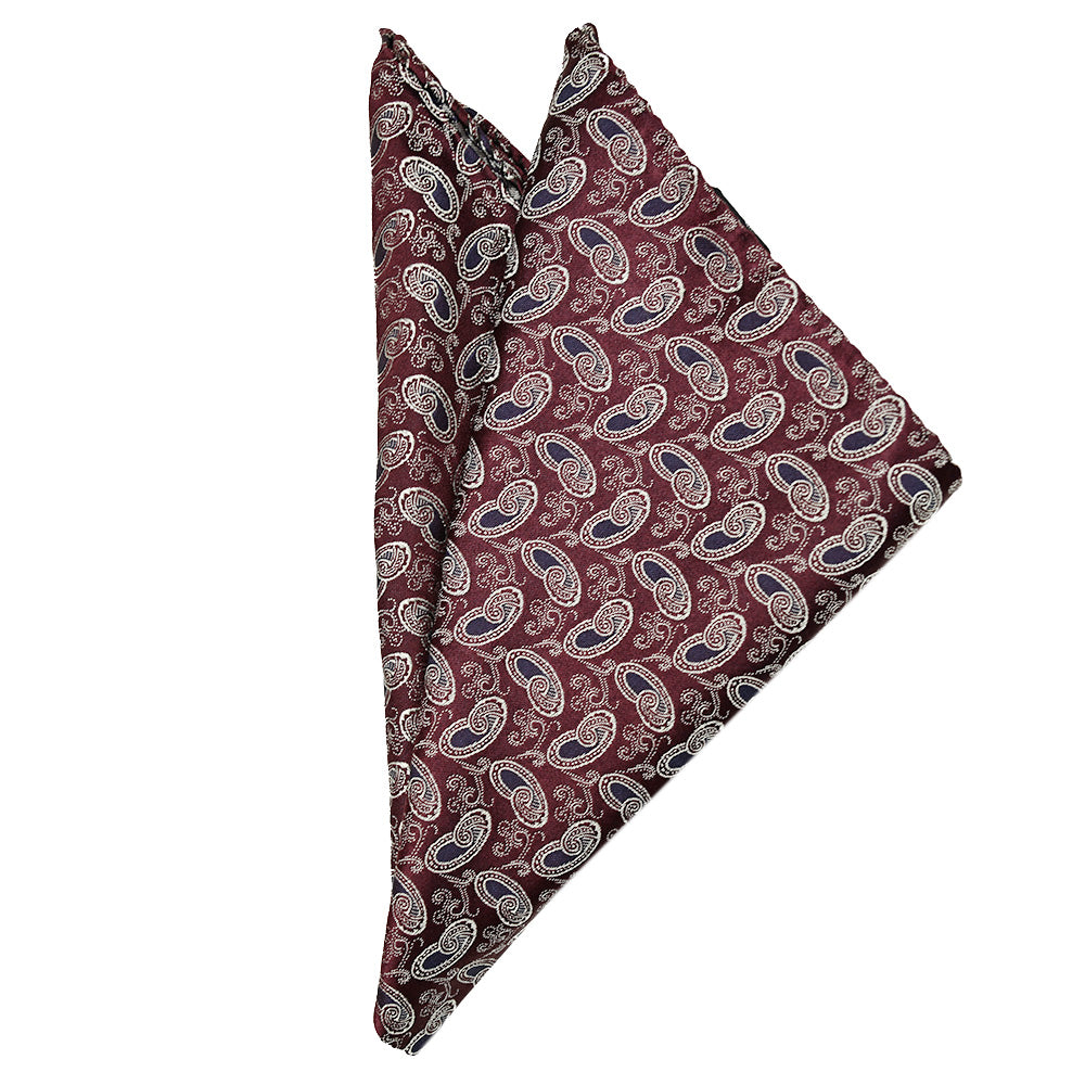 Viininpunainen paisley taskuliina⎪ Giorgio Redaelli