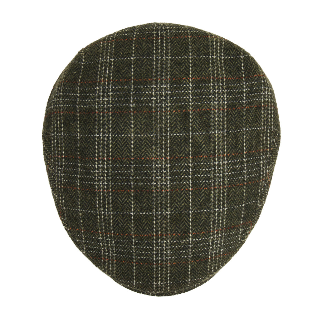 Tummanvihreä ruudullinen flat cap ⎪Piemonte Wool⎪  Hologramme