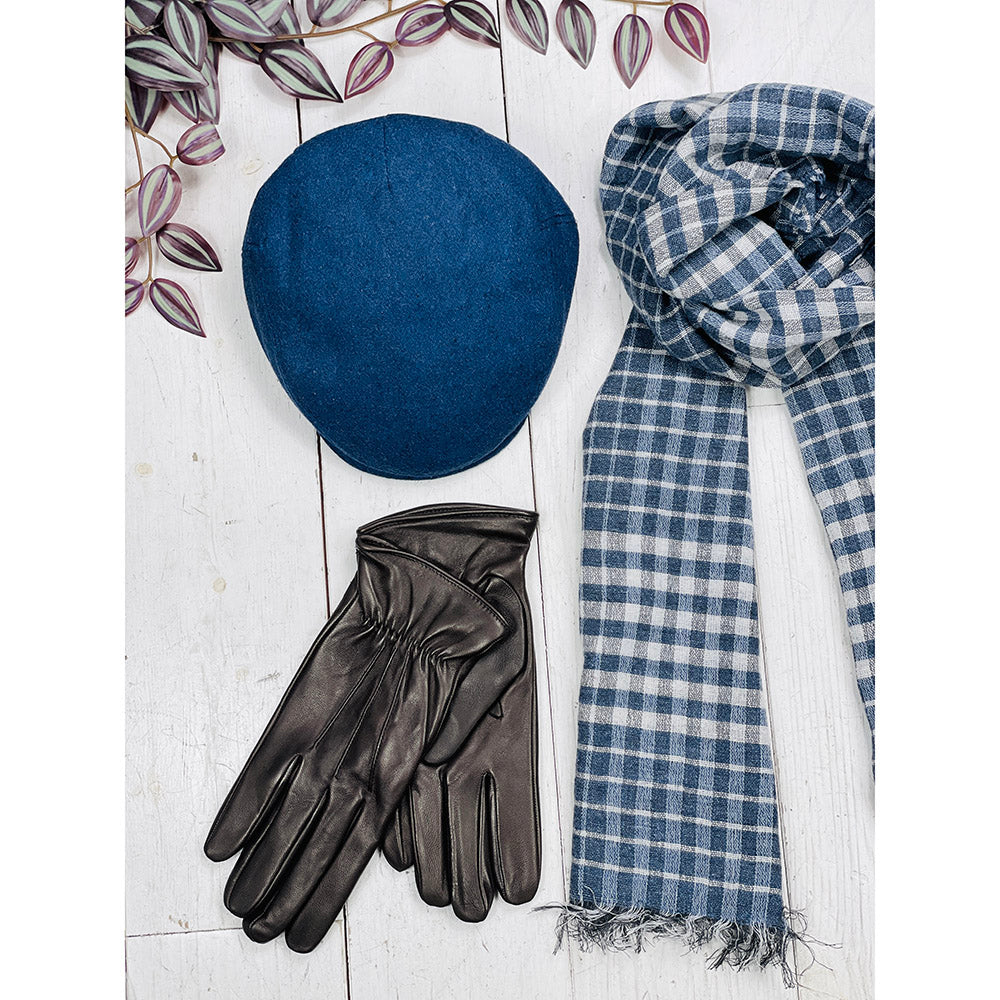 Sininen flat cap ⎪ Piemonte Wool ⎪  Hologramme