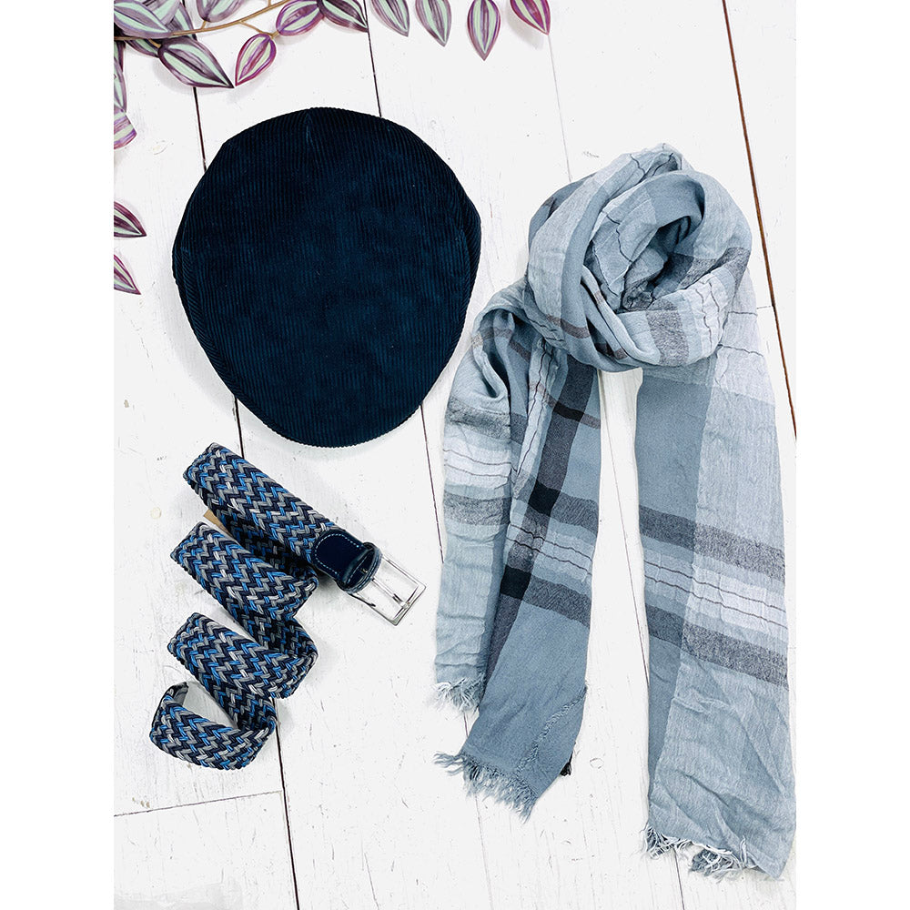 Tummansininen sametti flat cap ⎪ Piemonte ⎪  Hologramme