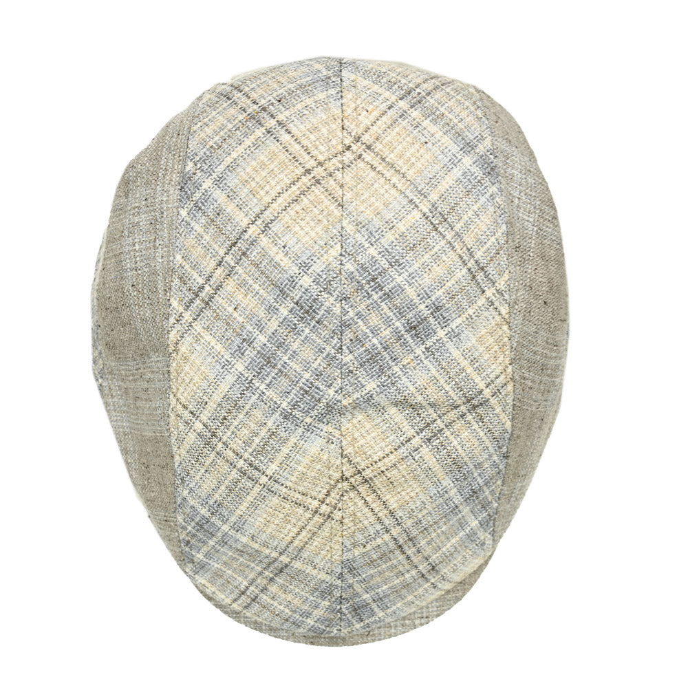 Beige karierte Flatcap ⎪ Damien ⎪ Hologramme