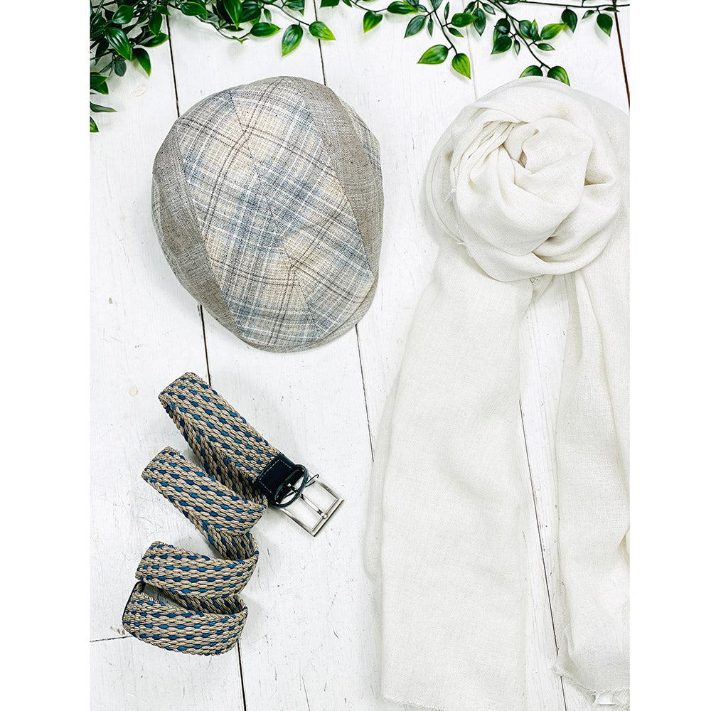 Beige ruudullinen flat cap ⎪ Damien ⎪  Hologramme