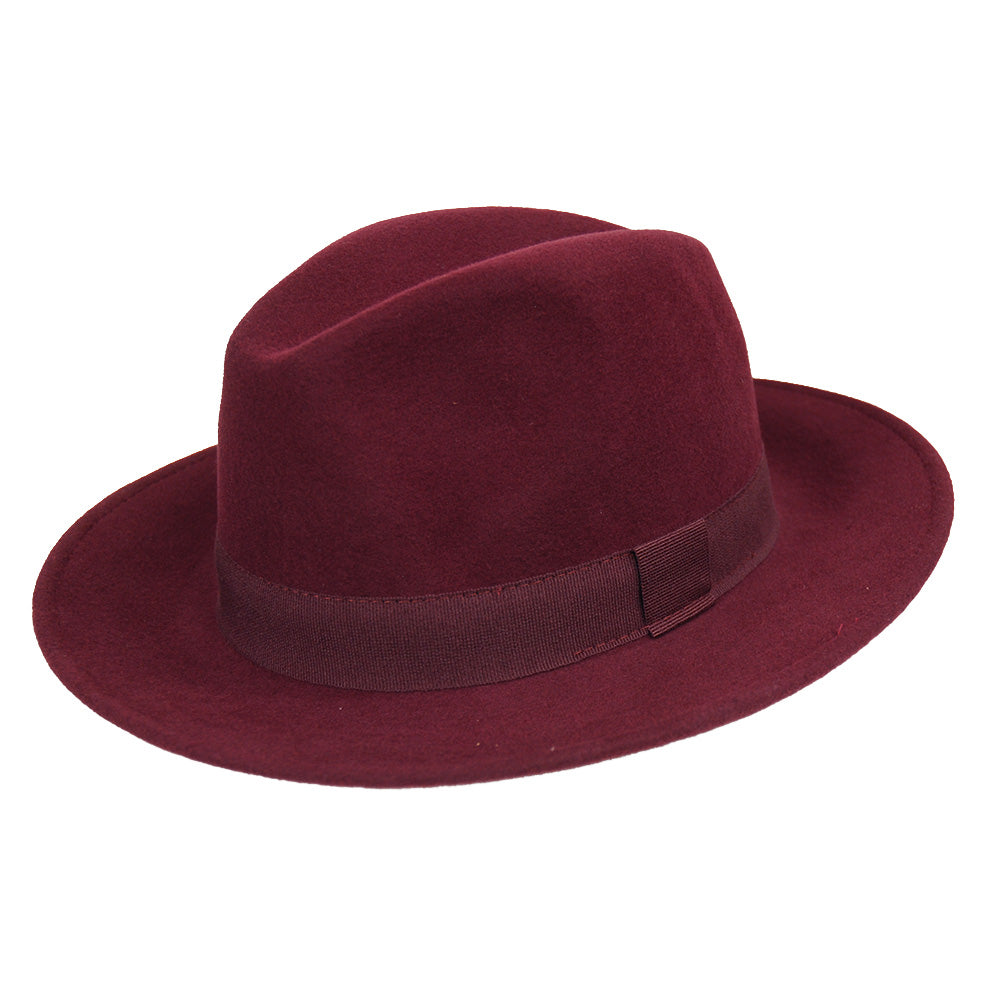 Burgundy fedora hattu ⎪ Waterproof & Crushable ⎪ Hologramme