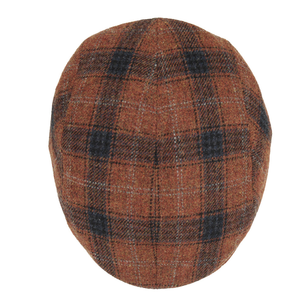 Ruosteenoranssi ruudullinen flat cap ⎪Paris Wool⎪  Hologramme