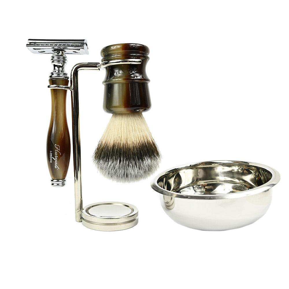 Brunt set för rakning av skägg ⎪  Säkerhetshyvel ⎪  Haryali London