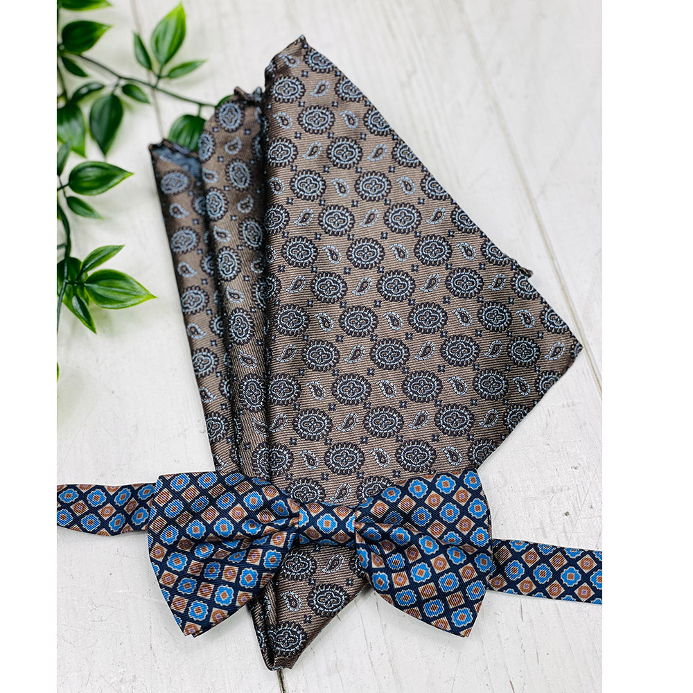 Blått fluga och näsduk -set ⎪ Bojua