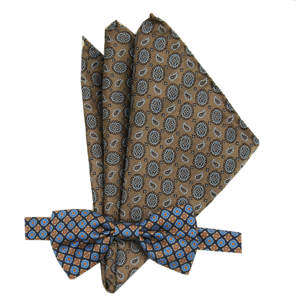 Blått fluga och näsduk -set ⎪ Bojua