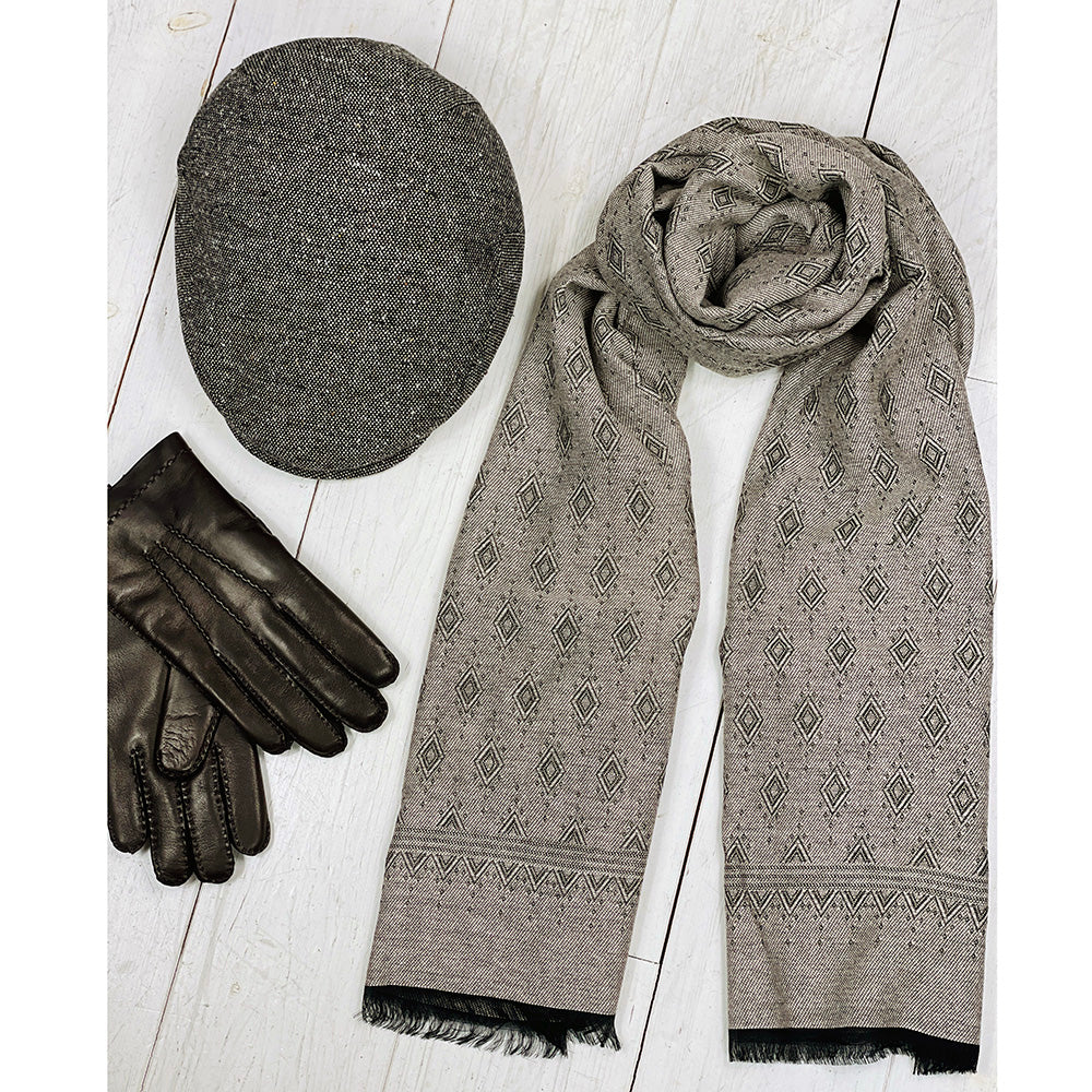 Beige kuviollinen kaulahuivi⎪ Bojua