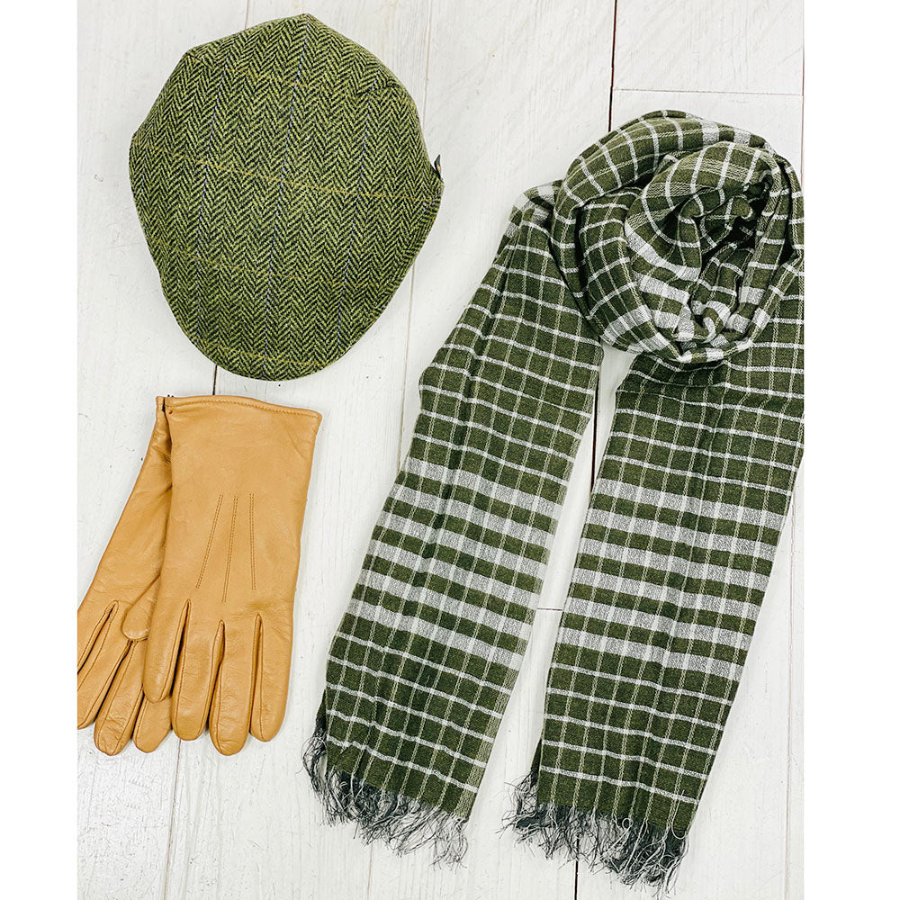 Blue / Brown patterned scarf⎪ Bojua