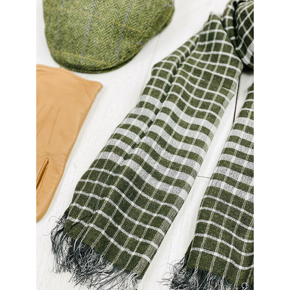 Blue / Brown patterned scarf⎪ Bojua