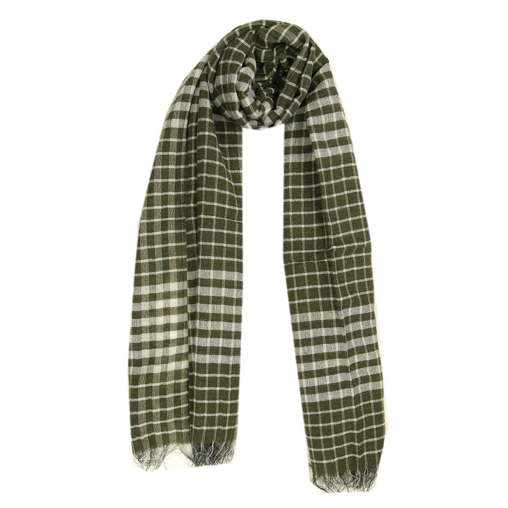 Blue / Brown patterned scarf⎪ Bojua