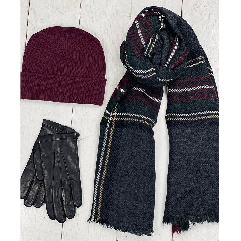 Harmaa ruudullinen kaulahuivi⎪Bojua