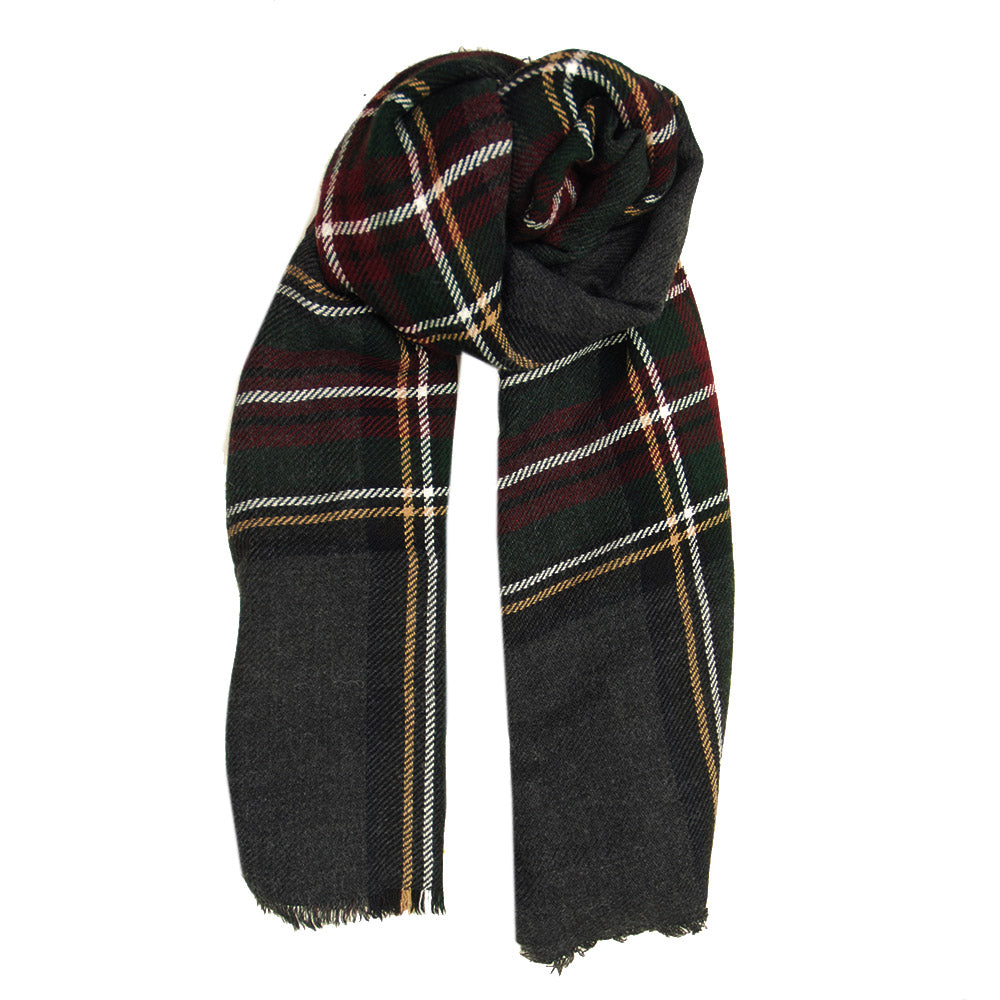 Harmaa ruudullinen kaulahuivi⎪Bojua