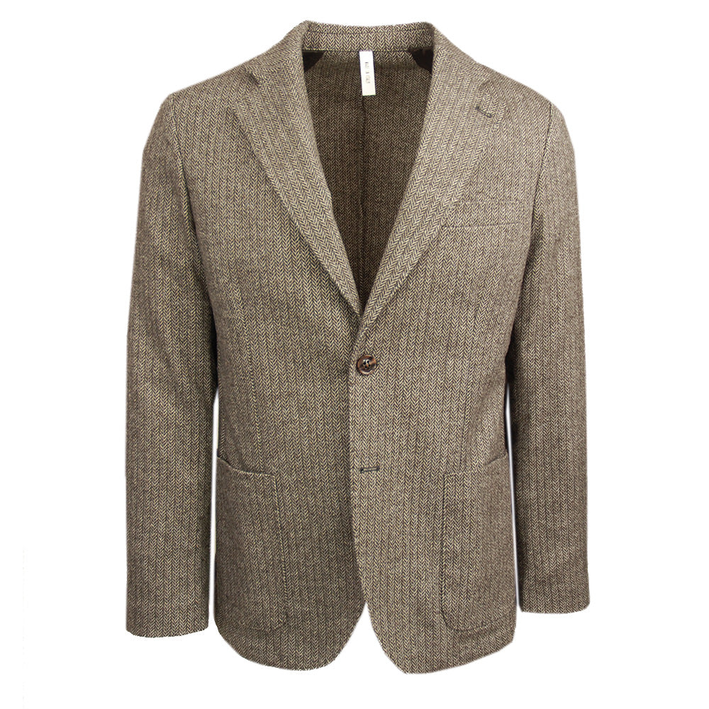 Brauner Fischgrätenmuster-Blazer ⎪ Ravenna⎪ Marselo