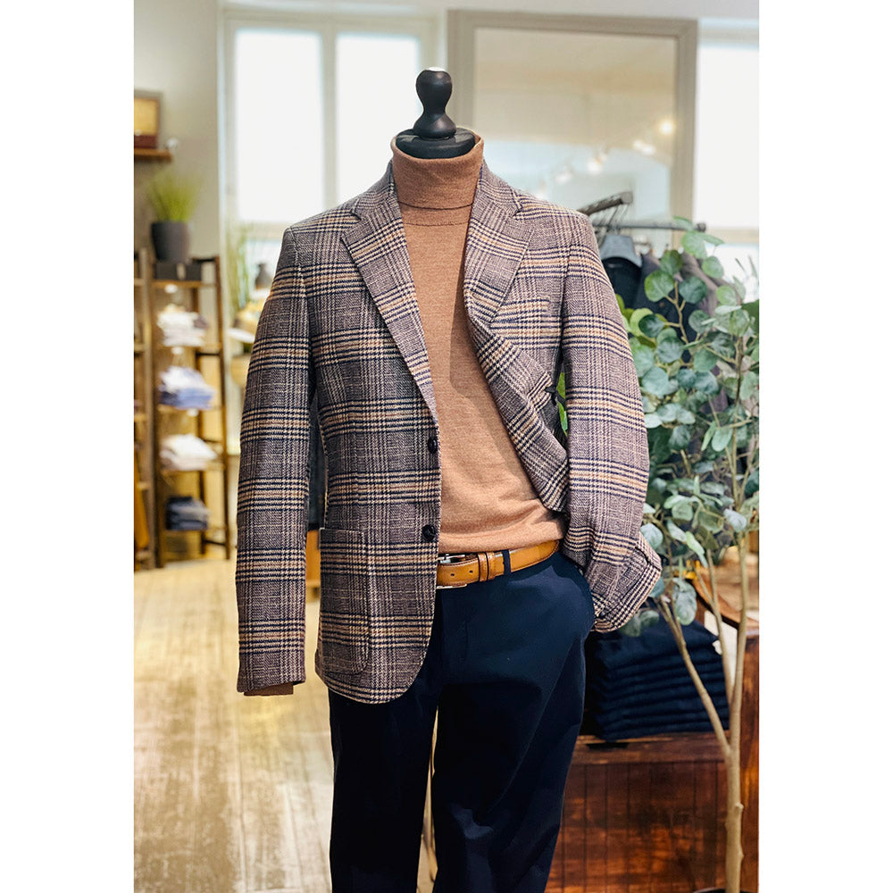 Blauer / Brauner karierter Blazer ⎪ Brindisi ⎪ Marselo