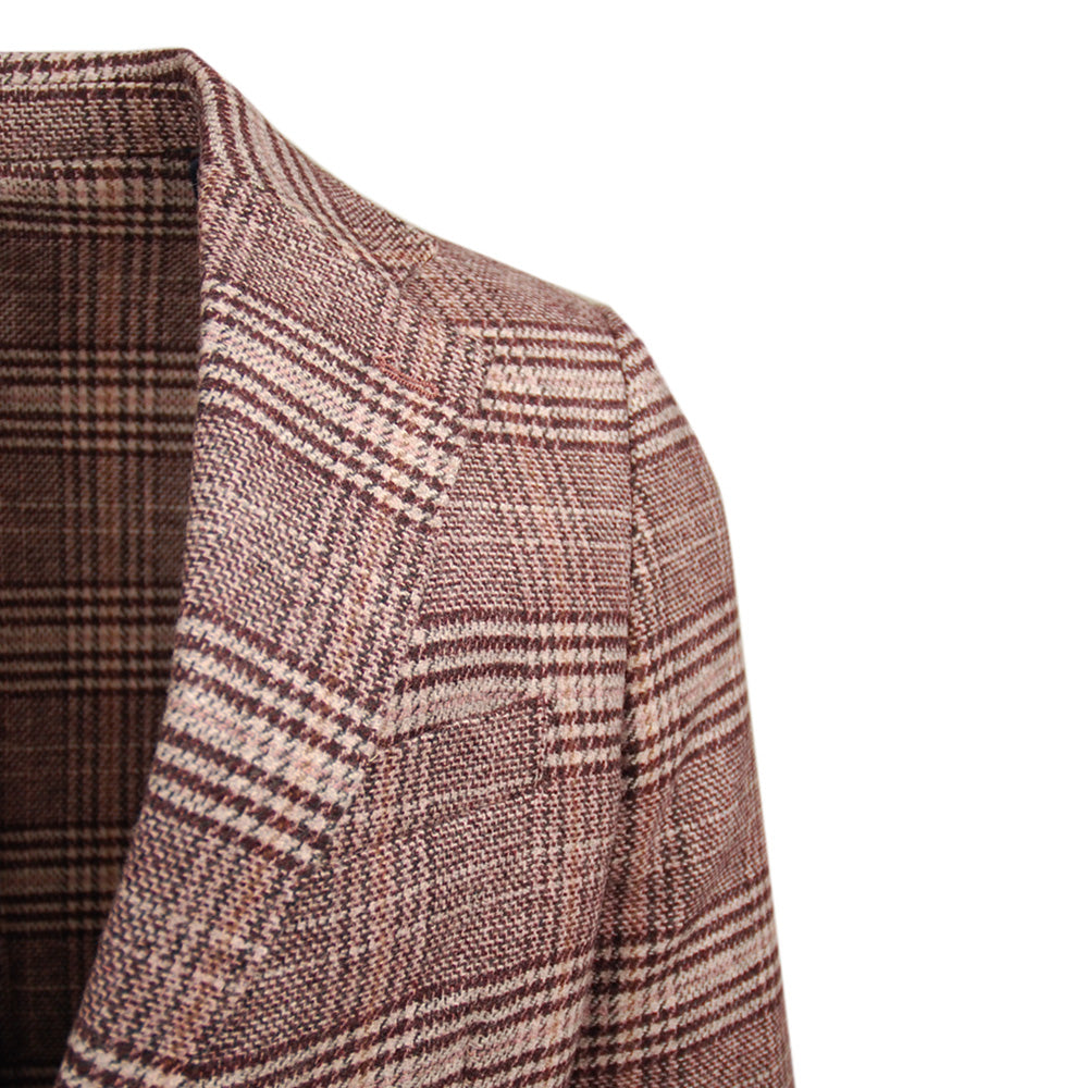 Burgundy checkered blazer ⎪ Brindisi ⎪ Marselo