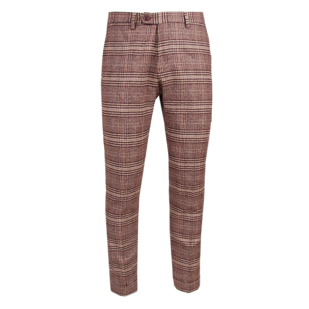 Burgundy checkered pants⎪ Brindisi ⎪ Marselo