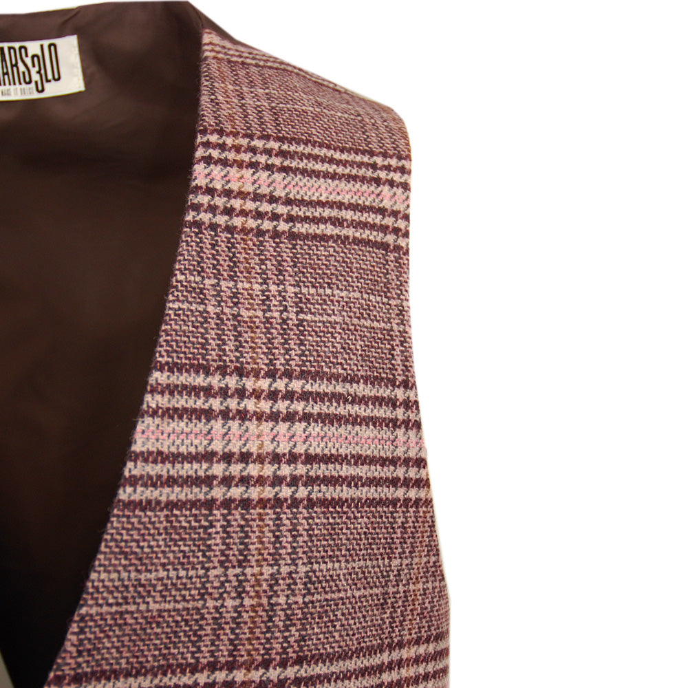 Burgundy checkered blazer ⎪ Brindisi ⎪ Marselo