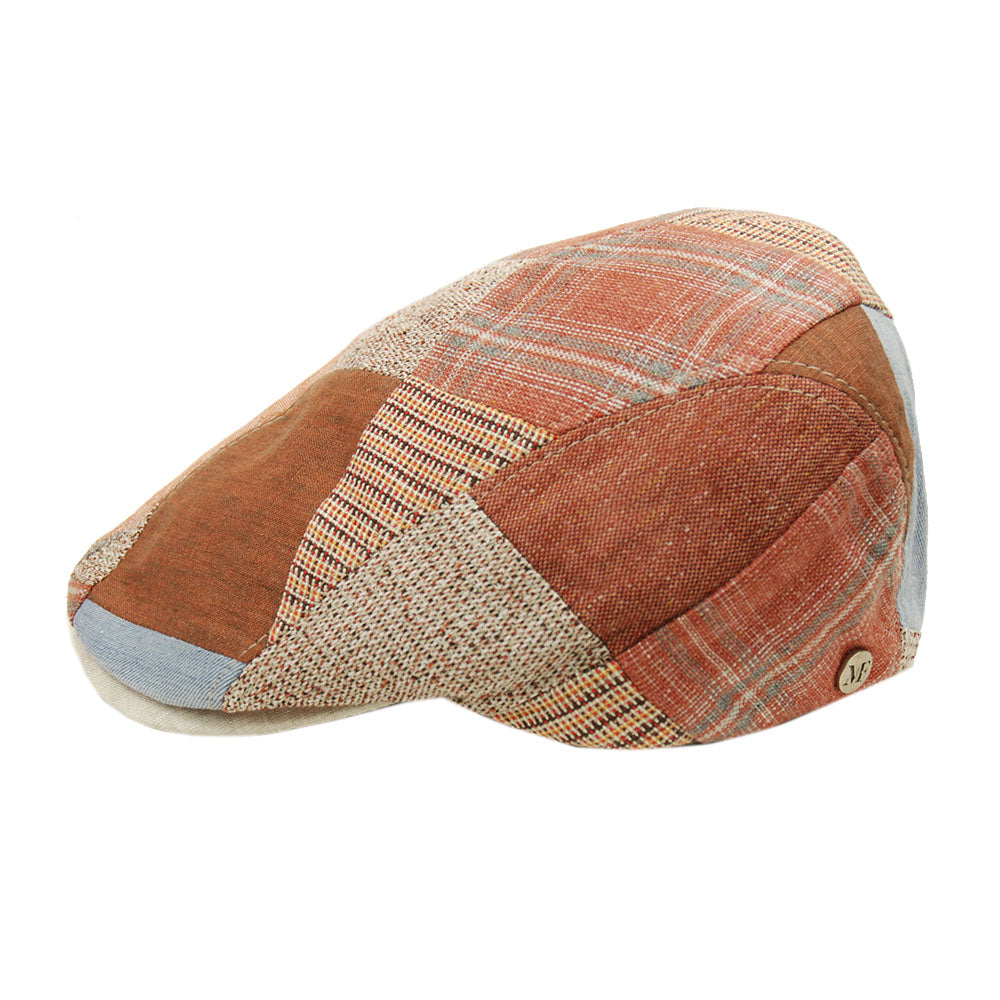 Light brown checkered flat cap⎪ Newsboy⎪ M By Flechet