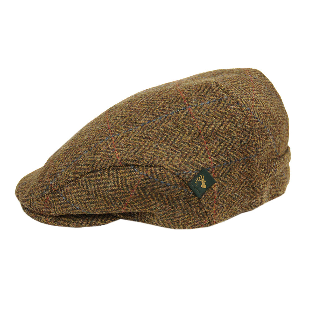 Vaaleanruskea ruudullinen flat cap ⎪ Trinity 92 ⎪ Mucros Weavers