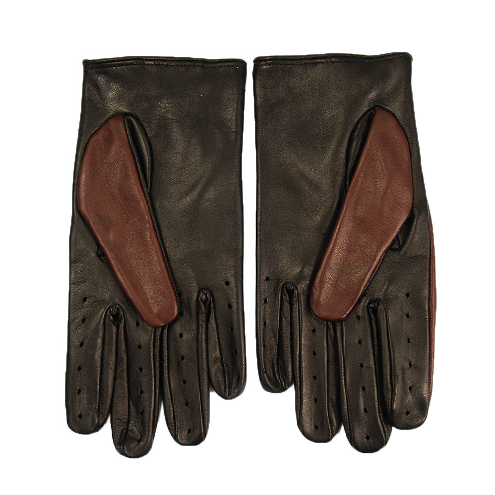 Kaksiväriset ajohanskat⎪ Tummanpunainen/Musta ⎪Omega Gloves