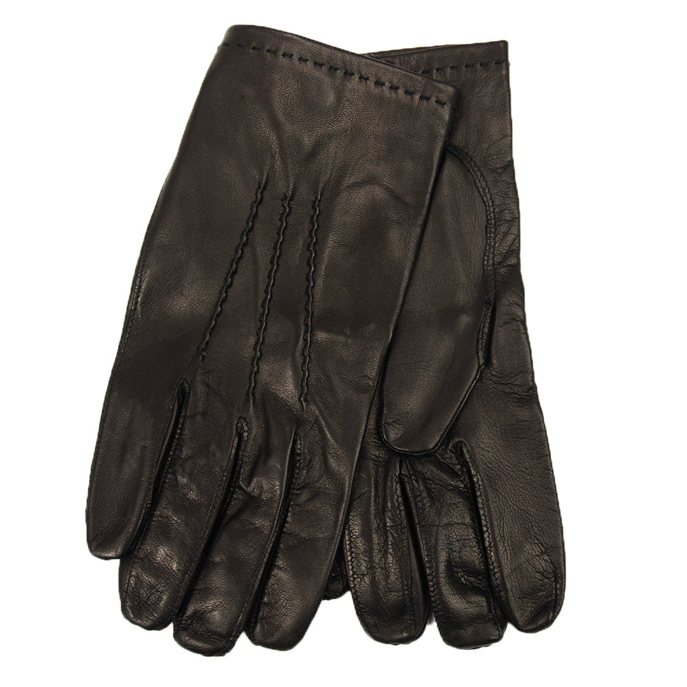 Schwarze ungefütterte Lammlederhandschuhe ⎪ Omega Gloves