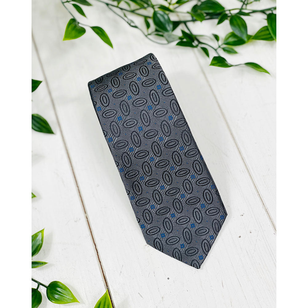 Gray Paisley Patterned Tie⎪ Piero Gianchi Collection
