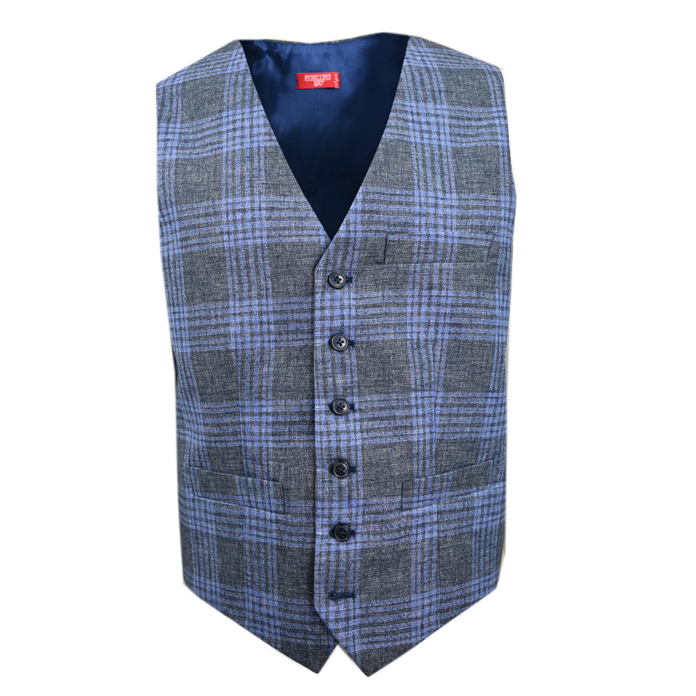 Sininen ruudullinen liivi⎪ Posillipo 1930