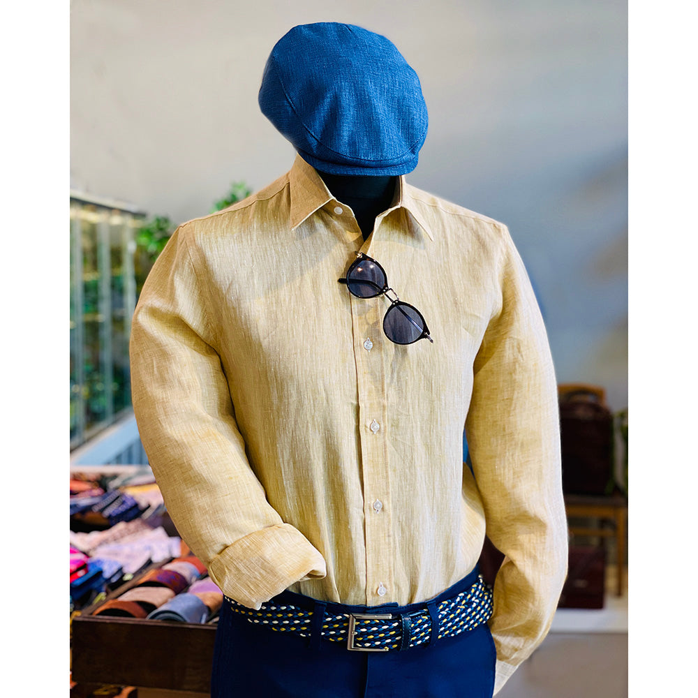 Ochre Linen Shirt | Posillipo