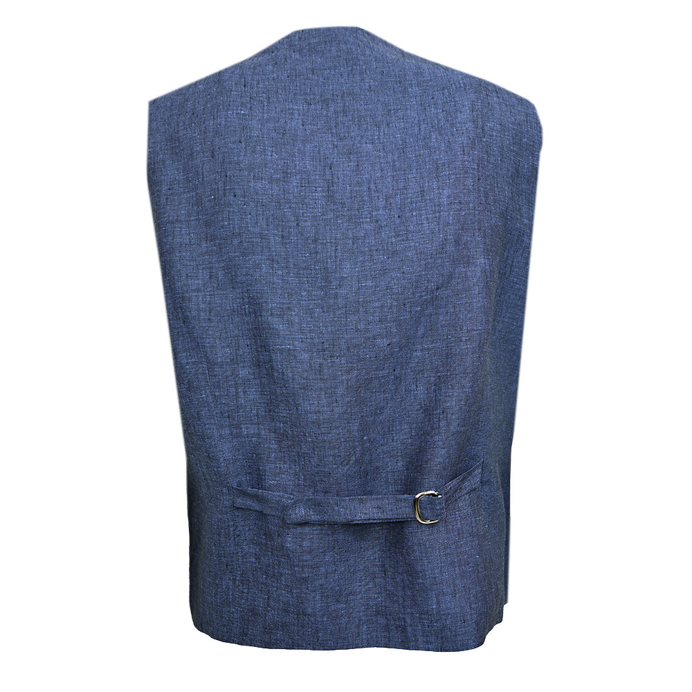 Tummansininen pellavaliivi⎪ Posillipo 1930