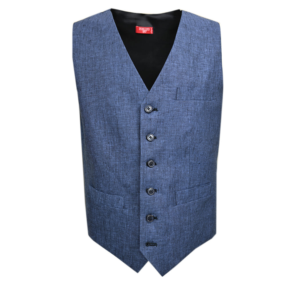 Tummansininen pellavaliivi⎪ Posillipo 1930