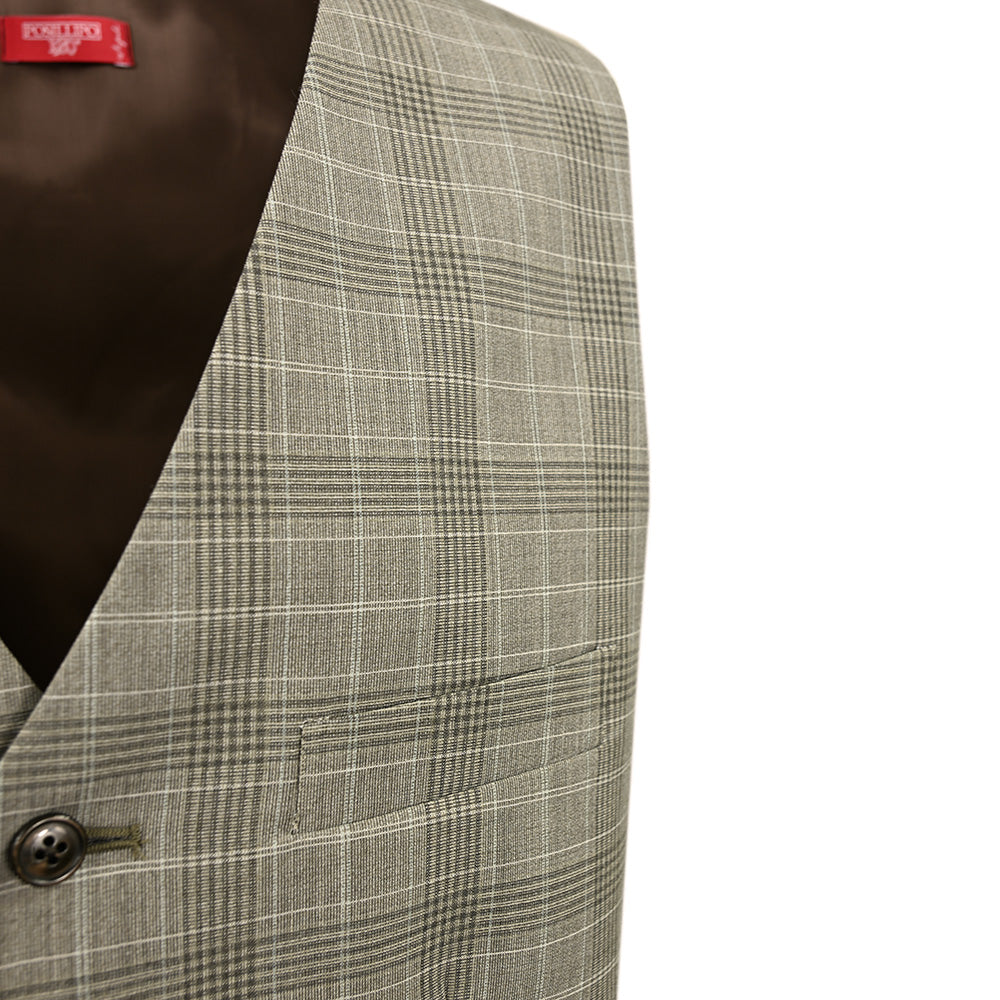 Light brown checked waistcoat | Posillipo 1930